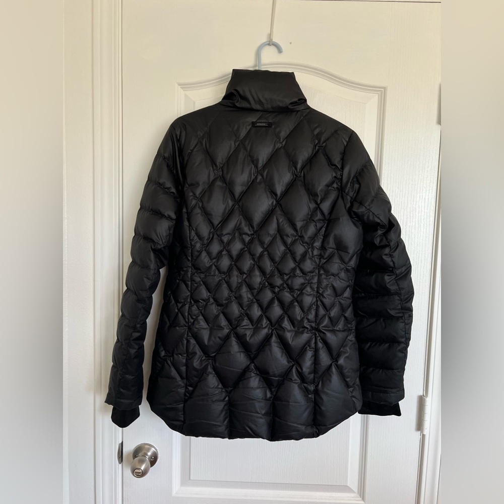 Athleta Black Down Puffer Jacket, Medium - image 2